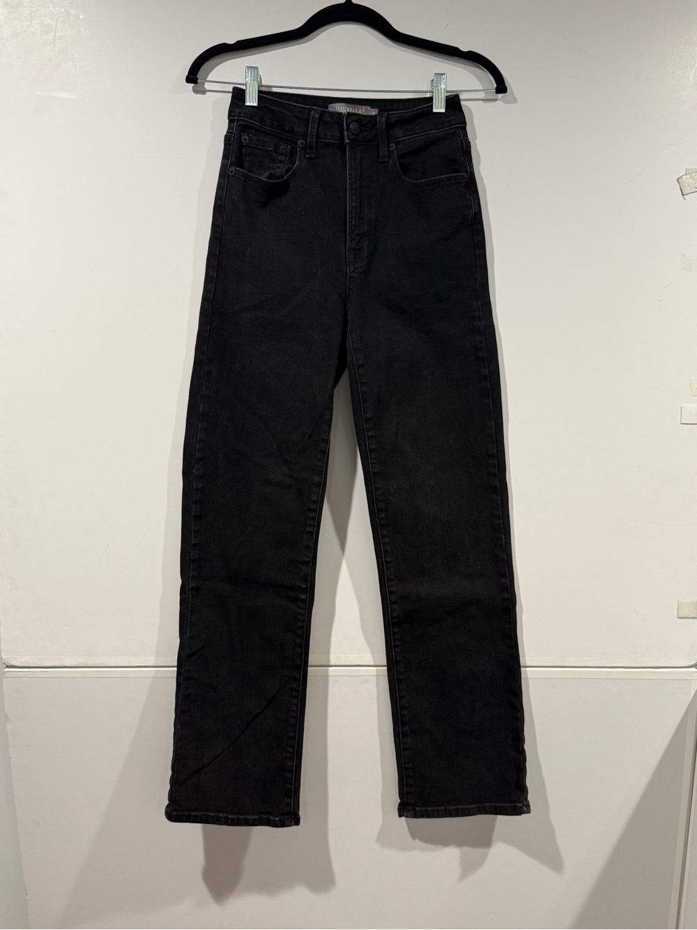 Just USA Men's Straight Black Jeans - Classic Straight Fit